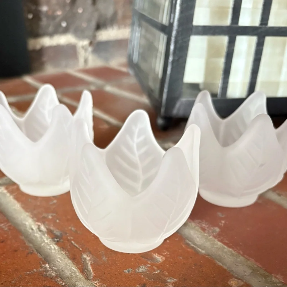 PartyLite Lotus Blossom Tealight Votive Holder Trio New In Box - Picture 7 of 11